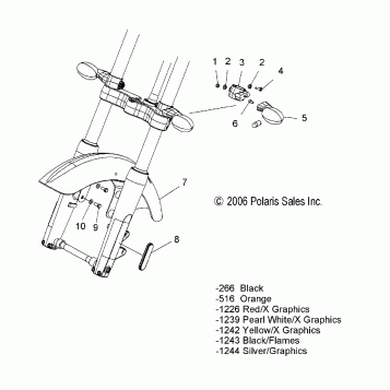 BODY, FENDER, FRONT and TURN SIGNALS - V07XB26/BC26 ALL OPTIONS (49VICFENDERFRT07JACK)
