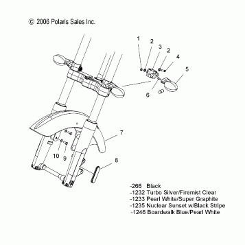BODY, FENDER, FRONT and TURN SIGNALS - V07AB26/GB26 ALL OPTIONS (49VICFENDERFRT07VEGAS)