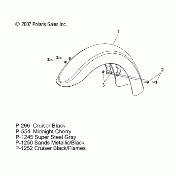 BODY, FENDER, FRONT - V08CB26/CD26/PB26 ALL OPTIONS (49VICFENDERFRT08KING)