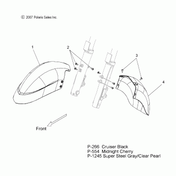 BODY, FENDER, FRONT - V08SB36/SD36 ALL OPTIONS (49VICFENDERFRT08VN)