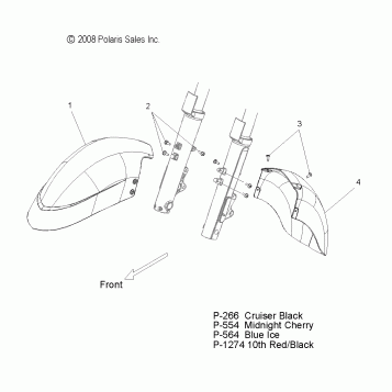 BODY, FENDER, FRONT - V09SB36/SC36/SD36/SZ36 ALL OPTIONS (49VICFENDERFRT09VN)