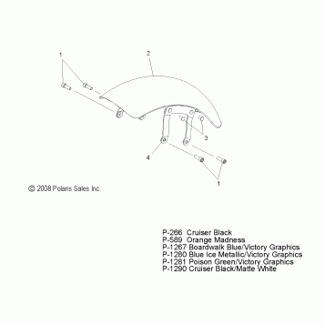 BODY, FENDER, FRONT - V10HB36DD/HS36DC/BB26DA ALL OPTIONS (49VICFENDERFRT10HMR)
