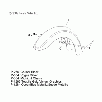 BODY, FENDER, FRONT - V10CB26/PB26 ALL OPTIONS (49VICFENDERFRT10KP)
