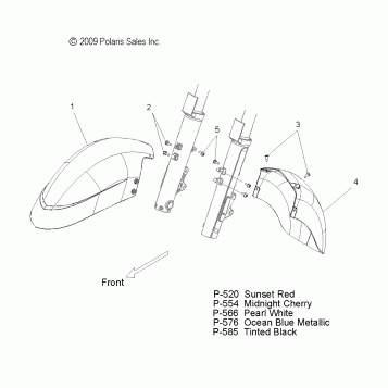 BODY, FENDER, FRONT - V10SD36/SC36/VB36 ALL OPTIONS (49VICFENDERFRT10VN)