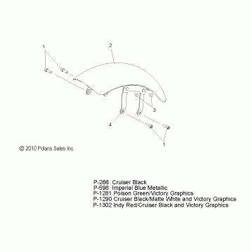 BODY, FENDER, FRONT - V11HA36/HB36/HS36 ALL OPTIONS (49VICFENDERFRT11HMR)