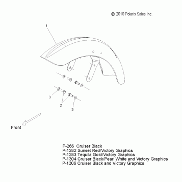 BODY, FENDER, FRONT - V11XB36 ALL OPTIONS (49VICFENDERFRT11JP)