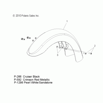 BODY, FENDER, FRONT - V11CA36/CB36 ALL OPTIONS (49VICFENDERFRT11KP)