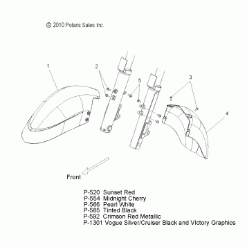BODY, FENDER, FRONT - V11SW36/SA36/AW36 ALL OPTIONS (49VICFENDERFRT11VN)