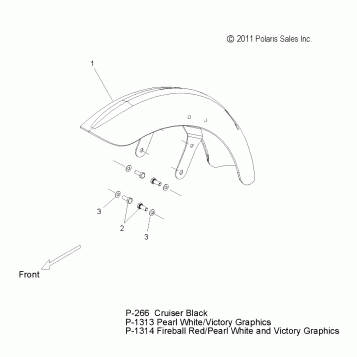 BODY, FENDER, FRONT - V12XB36 ALL OPTIONS (49VICFENDERFRT12JP)