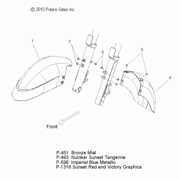 BODY, FENDER, FRONT - V12SW36/AW36 ALL OPTIONS (49VICFENDERFRT12VN)