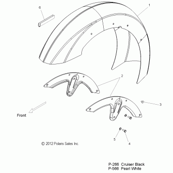 BODY, FENDER, FRONT - V13RB36 ALL OPTIONS (49VICFENDERFRT13B)