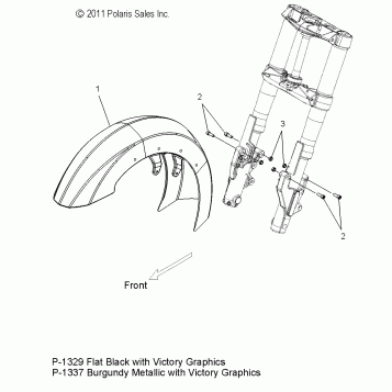 BODY, FENDER, FRONT - V13BW36/EW36 ALL OPTIONS (49VICFENDERFRT13CR)
