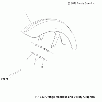BODY, FENDER, FRONT - V13XB36 ALL OPTIONS (49VICFENDERFRT13JP)