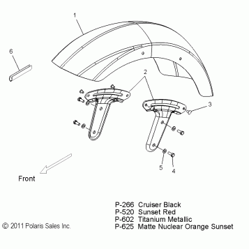 BODY, FENDER, FRONT - V13MB36 ALL OPTIONS (49VICFENDERFRT13S)