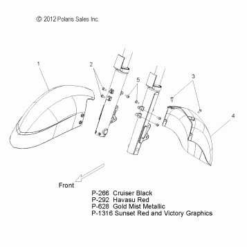 BODY, FENDER, FRONT - V13SW36/AW36 ALL OPTIONS (49VICFENDERFRT13VN)