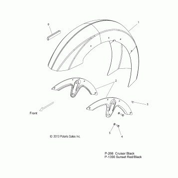 BODY, FENDER, FRONT - V14RB36 ALL OPTIONS (49VICFENDERFRT14B)