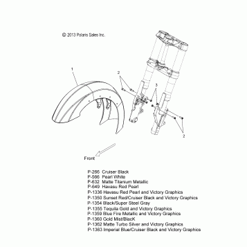 BODY, FENDER, FRONT - V14DA/DB/DW/TW/ZW36 ALL OPTIONS (49VICFENDERFRT14CCT15)