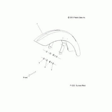 BODY, FENDER, FRONT - V14XB36NS/NSA/NSC/ES (49VICFENDERFRT14JP)