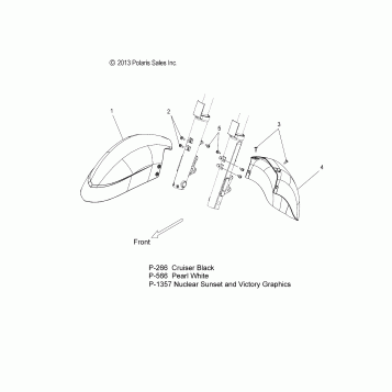 BODY, FENDER, FRONT - V14SW36 ALL OPTIONS (49VICFENDERFRT14VN)