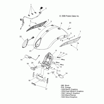 BODY, FENDER, REAR and TAILLIGHT - V07XB26/BC26 ALL OPTIONS (49FENDERRR07JACK)