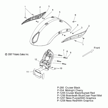 BODY, FENDER, REAR  - V08BC26/XB26 ALL OPTIONS (49VICFENDERRR08JP)