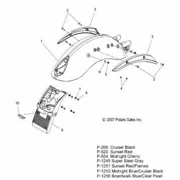 BODY, FENDER, REAR - V08AB26/GB26/LB26 ALL OPTIONS (49VICFENDERRR08VEGAS)
