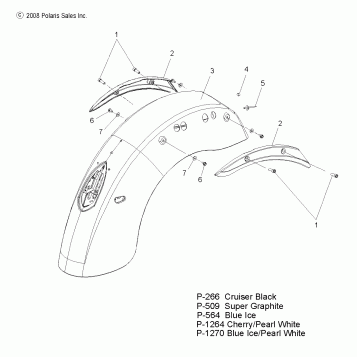 BODY, FENDER, REAR - V09CB26/CD26/KB26/PB26 ALL OPTIONS (49VICFENDERRR09KP)