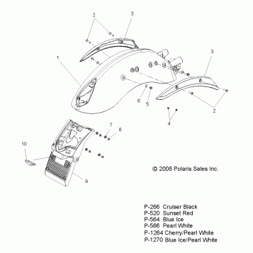 BODY, FENDER, REAR - V09AB26/GB26/LB26 ALL OPTIONS (49VICFENDERRR09VEGAS)