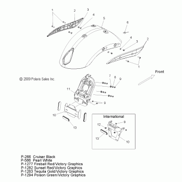 BODY, FENDER, REAR  - V10XB36DAP/LKP/XC36DN ALL OPTIONS (49VICFENDERRR10JP)