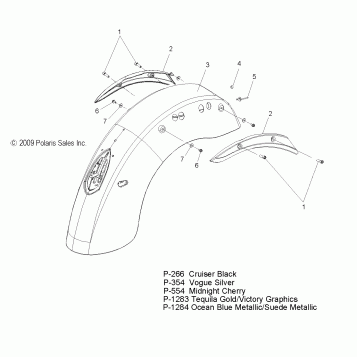 BODY, FENDER, REAR - V10CB26/PB26 ALL OPTIONS (49VICFENDERRR10KP)