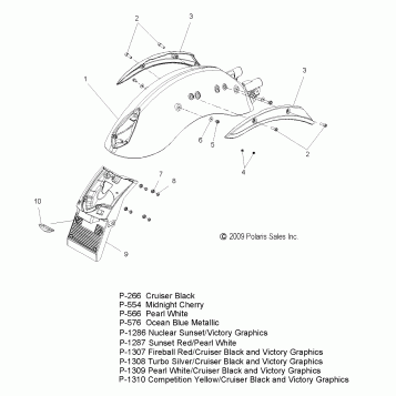 BODY, FENDER, REAR - V10AB26/LB26 ALL OPTIONS (49VICFENDERRR10VGS)