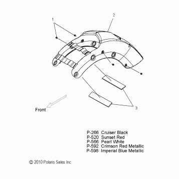 BODY, FENDER, REAR - V11BB36/DB36/DC36/EB36 ALL OPTIONS (49VICFENDERRR11CC)