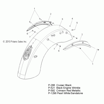 BODY, FENDER, REAR - V11CA36/CB36 ALL OPTIONS (49VICFENDERRR11KP)