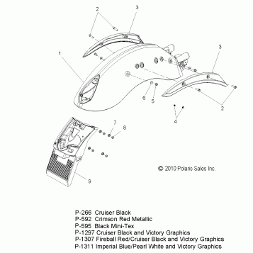 BODY, FENDER, REAR - V11GA36/GB36/GC36 ALL OPTIONS (49VICFENDERRR11VGS)