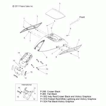 BODY, FENDER, REAR - V12HS36/HA36 ALL OPTIONS (49VICFENDERRR12HMR)