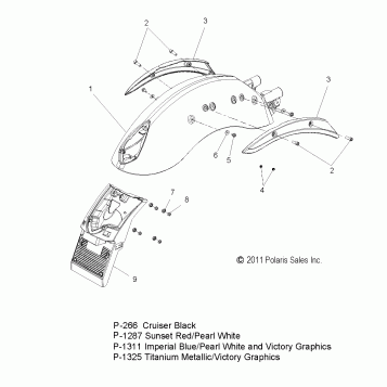 BODY, FENDER, REAR -  V12GB36/GA36/ZB36 ALL OPTIONS (49VICFENDERRR12VGS)