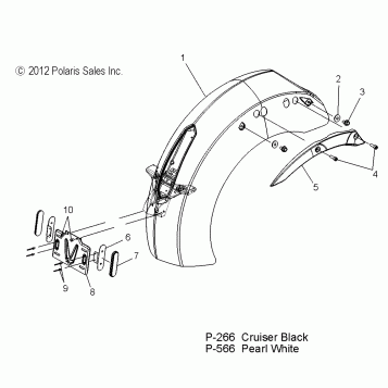BODY, FENDER, REAR - V13RB36 ALL OPTIONS (49VICFENDERRR13B)