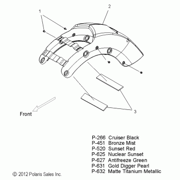 BODY, FENDER, REAR - V13DW36/TW/KW/ZW ALL OPTIONS (49VICFENDERRR13CC)
