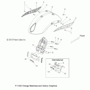 BODY, FENDER, REAR  -  V13XB36 ALL OPTIONS (49VICFENDERRR13JP)