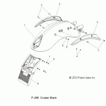 BODY, FENDER, REAR -  V15GA36NA/NAA/NAC/EA (49VICFENDERRR13VGS)