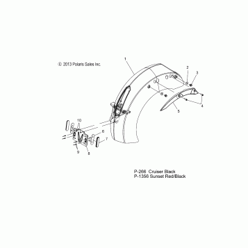 BODY, FENDER, REAR - V14RB36 ALL OPTIONS (49VICFENDERRR14B)