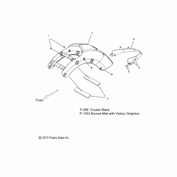 BODY, FENDER, REAR - V14BA36/BW36 ALL OPTIONS (49VICFENDERRR14CR)