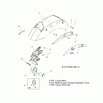 BODY, FENDER, REAR - V14MB36 ALL OPTIONS (49VICFENDERRR14JDG)
