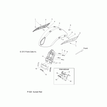 BODY, FENDER, REAR - V14XB36NS/NSA/NSC/ES (49VICFENDERRR14JP)