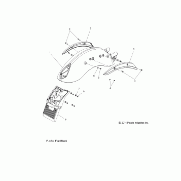 BODY, FENDER, REAR - V15WB36/WW36 ALL OPTIONS (49VICFENDERRR15HB)