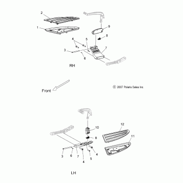 CHASSIS, FLOORBOARD, DRIVER - V08SB36/SD36 ALL OPTIONS (49VICFLOORBOARD08VN)