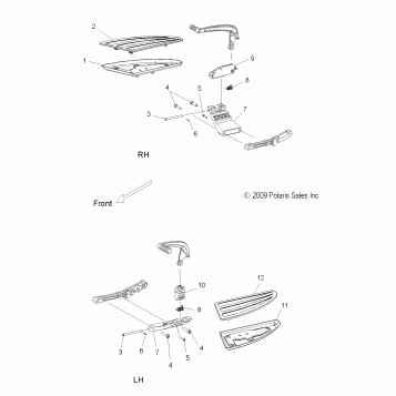 CHASSIS, FLOORBOARD, DRIVER - V10DB36DA/EB36DA ALL OPTIONS (49VICFLOORBOARD10CC)