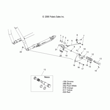 CHASSIS, FOOTPEG, L.H./SHIFTER - V07XB26/BC26 ALL OPTIONS (49VICFOOTPEGLH07JACK)