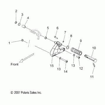 CHASSIS, FOOTPEG, L.H. - V08HB26/HS26 ALL OPTIONS (49VICFOOTPEGLH08HMR)
