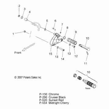 CHASSIS, FOOTPEG, L.H. - V08BC26/XB26 ALL OPTIONS (49VICFOOTPEGLH08JP)